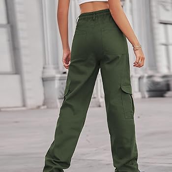 Uillui Cargo Pants Womens High Waisted Casual Pants Teen
